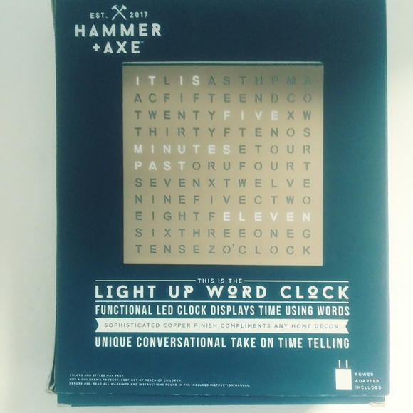Hammer + Axe Other Hammer Axe This Is The Light Up Word Clock